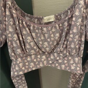 Altar’d State Floral Pink Women's Top